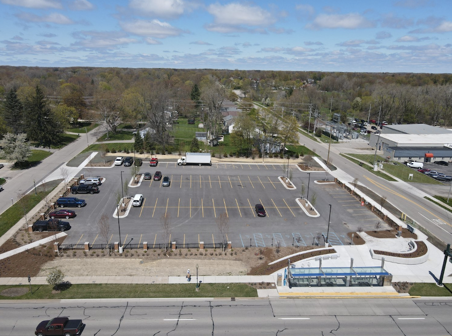 Grand Valley Rapid Laker Line Parking Lot